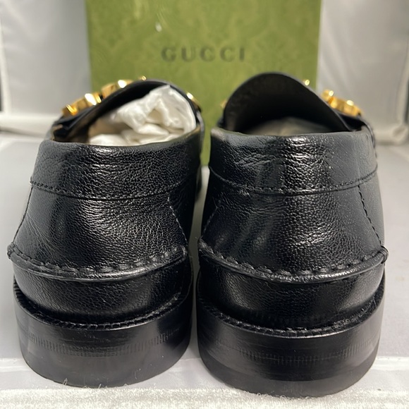 Pre Loved Gucci Betis Glamour Nero 700036 Loafer Black Mismatch size R39 & L38 - Picture 8 of 15